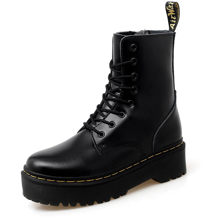 Bota de cuero militar