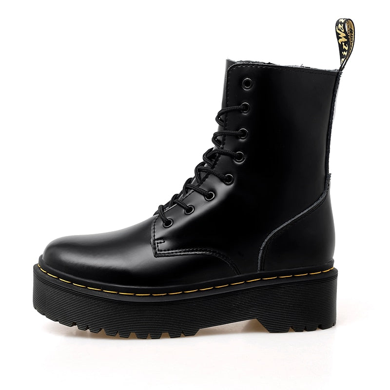 Bota de cuero militar